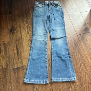 Kensie Blue Flare Wide Leg Jeans